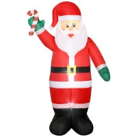 Babbo Natale Gonfiabile 240 cm con Luci LED e Soffiatore - Decorazione Natalizia Multicolore