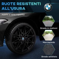 Macchina Elettrica per Bambini a Licenza BMW M4 con Telecomando, Clacson e Fari, 108x69.5x51 cm, Nera