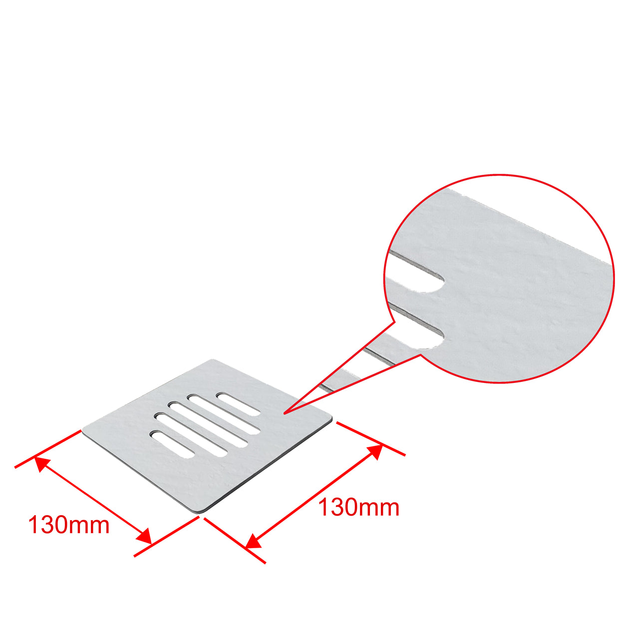 Piatto Doccia Bianco 76x76cm in Pietra Artificiale e Mesina Mista Effetto Ardesia Ruvido Piletta e Tubo inclusi Spessore di 3 cm
