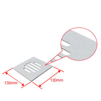Piatto Doccia Bianco 76x76cm in Pietra Artificiale e Mesina Mista Effetto Ardesia Ruvido Piletta e Tubo inclusi Spessore di 3 cm