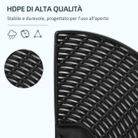 Base per Ombrellone a Braccio da 4 Pezzi in HDPE Riempibili con Acqua e Sabbia, Ø100x8 cm, Nero