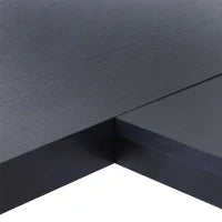 Scrivania a L per Casa e Ufficio ad Angolo Piedini Regolabili per Lavoro, Studio o Gaming Nera Pannello Truciolare di Grado E1, Metallo 168Lx120P x75Acm