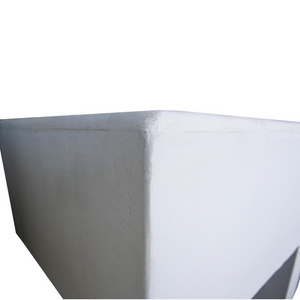 Pilozza lavabo calcestruzzo cemento serie ostuni incasso destra piano laterale *** misure 75 x 55 x h.30 cm, confezio...