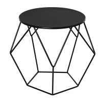 Tavolino da Caffè Salotto Design Nordico Minimalista Geometrico Ampio Piano, Acciaio, 54x54x44cm