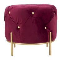 Puff Diamond Glam Bordeaux Cm Ø 45X40