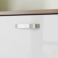 Scarpiera Slim a 5 Livelli con 2 Ripiani per Livello, in MDF, 60x28x189 cm, Bianco e Marrone