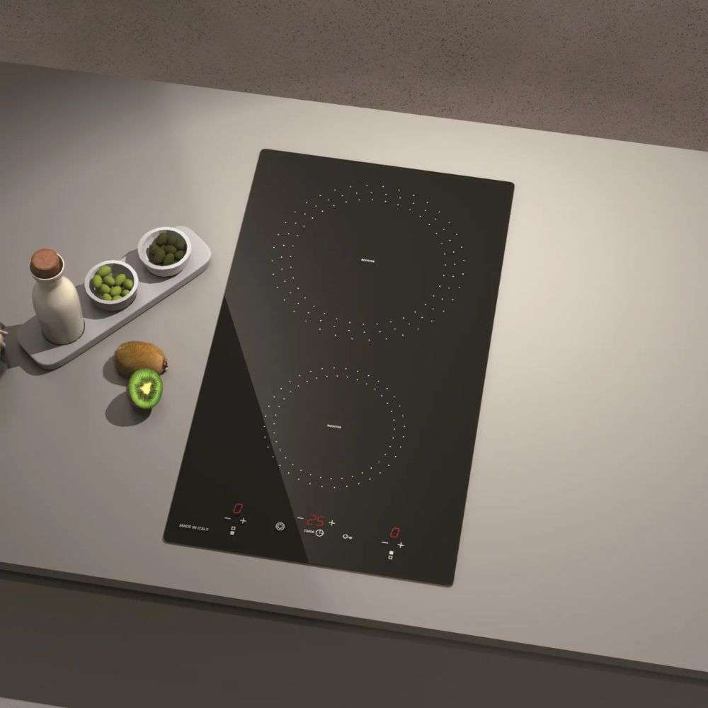 DUO - T30  Piano a induzione vetro ceramico nero cm 30 - 2 zone