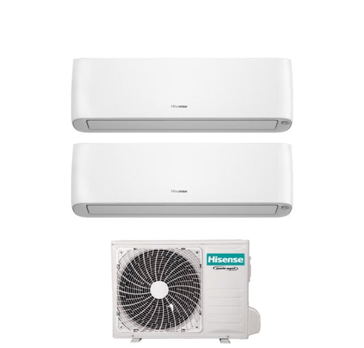 Climatizzatore Condizionatore Hisense Dual Split Inverter serie ENERGY PRO PLUS / HI-ENERGY 12+12 con 2AMW52U4RXC R-32 Wi-Fi Integrato 12000+12000