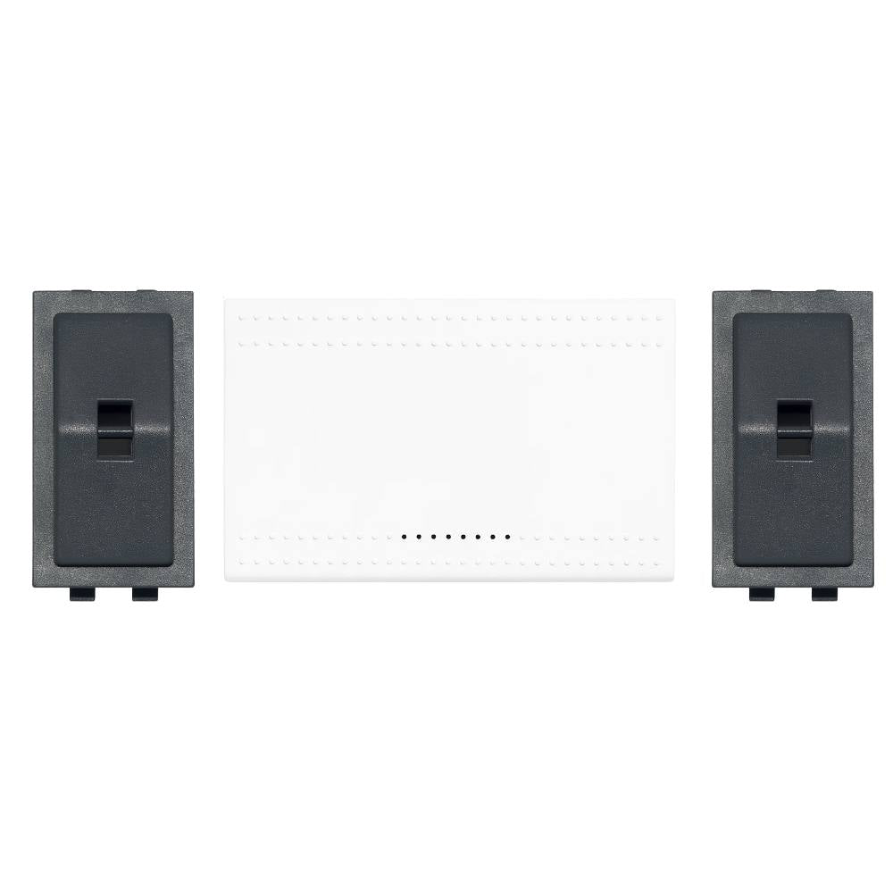 Copritasto illuminabile bticino livinglight bianco per ambienti eleganti *** numero posti 3 moduli, confezione 1