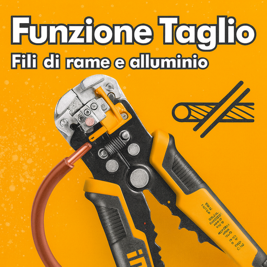 Pinza spellafili multifunzione 3 in 1 automatica spelatura taglio crimpatura