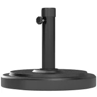 Base per Ombrellone da 22 kg Rotonda per Ombrelloni Max. 2.8 m e Pali da 38 mm o 48 mm, Nero