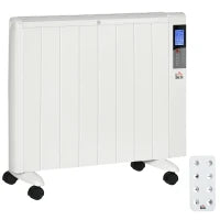 Stufetta Elettrica da 1000/2000W con Timer e Impostazioni di Calore per Stanze max 15 m², 75x31x66.5 cm, Bianco