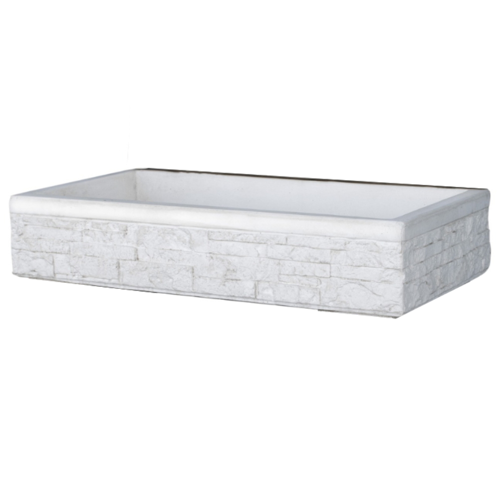 Pilozza lavabo calcestruzzo cemento serie muraglietto giardini lavanderie *** misure 100 x 50 x h.20 cm, confezione 1