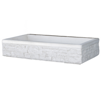 Pilozza lavabo calcestruzzo cemento serie muraglietto giardini lavanderie *** misure 100 x 50 x h.20 cm, confezione 1