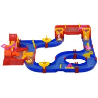 Playset Acquatico 78 Pezzi con Acqua e Sabbia per Bambini 3-6 Anni, 123x111x7cm, Blu e Rosso