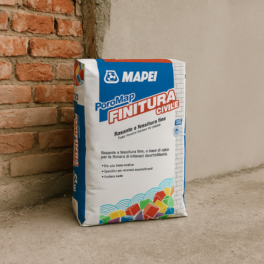 Poromap finitura civile malta traspirante per intonaci deumidificanti 25 kg