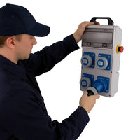 Quadro elettrico portatile ecova 30618 4 prese cee 16a ip67 cavo 3x2,5mm²