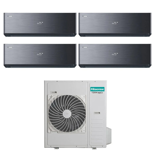 Condizionatore Hisense Quadri Split Inverter ENERGY PRO X BLACK 12+12+12+12 con 5AMW105U4RQC R-32 Wi-Fi Integrato