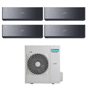 Condizionatore Hisense Quadri Split Inverter ENERGY PRO X BLACK 9+9+9+12 con 5AMW105U4RQC R-32 Wi-Fi Integrato