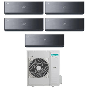 Condizionatore Hisense Penta Split Inverter ENERGY PRO X BLACK 9+9+12+12+12 con 5AMW125U4RTA R-32 Wi-Fi Integrato