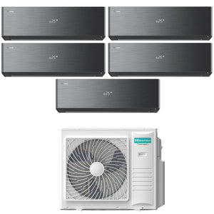 Condizionatore Hisense Penta Split Inverter ENERGY PRO X BLACK 9+9+9+9+12 con 5AMW105U4RQC R-32 Wi-Fi Integrato