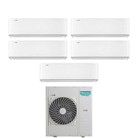 Climatizzatore Condizionatore Hisense Penta Split Inverter serie ENERGY PRO X 9+9+12+12+12 con 5AMW125U4RTA R-32 Wi-Fi Integrato 9000+9000+12000+12000+12000