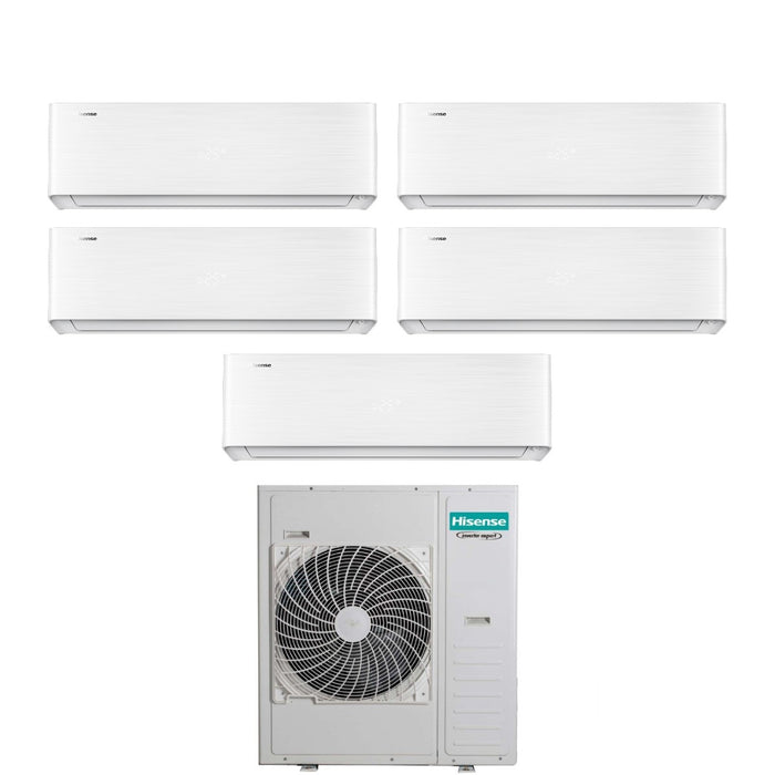 Climatizzatore Condizionatore Hisense Penta Split Inverter serie ENERGY PRO X 9+9+12+12+12 con 5AMW125U4RTA R-32 Wi-Fi Integrato 9000+9000+12000+12000+12000