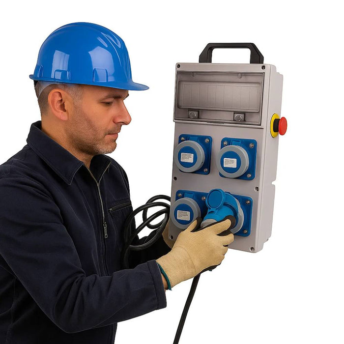 Quadro elettrico portatile ecova 30618 4 prese cee 16a ip67 cavo 3x2,5mm²