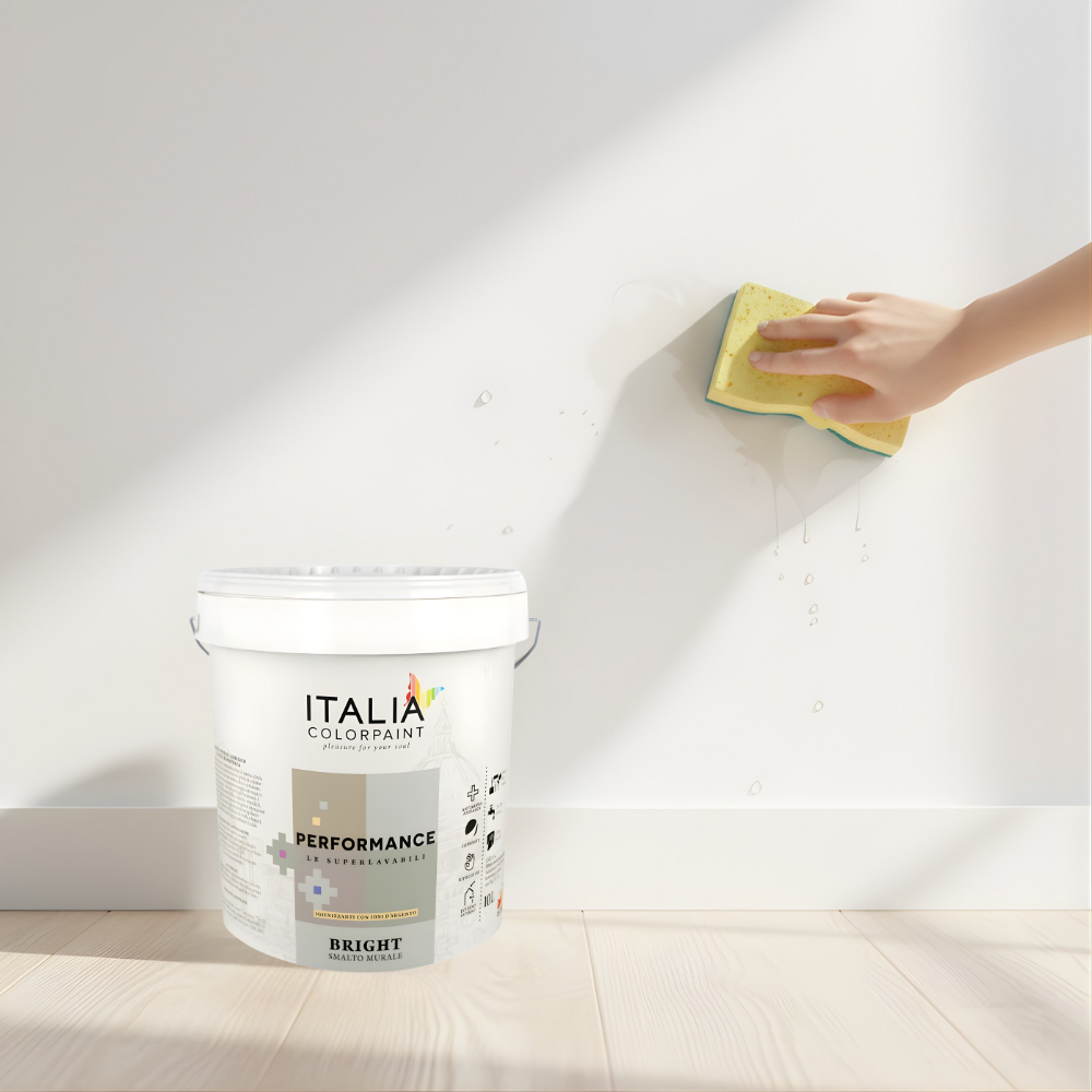 Performance bright smalto murale ecologico all acqua *** formato 10 lt, finitura satinata, confezione 1