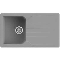 Lavello Quareco incasso 1 vasca con gocciolatoio 86x50 Prime 861 Granito Grigio QLP861GR