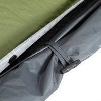 Lettino da Campeggio con Tenda Letto Rialzato per 2 Persone, Tenda a Cupola con Materasso Gonfiabile Incluso, Borsa da Trasporto, 200 x 146 x 159 cm, Grigio