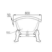 Vasca da bagno free standing da centro stanza con piedini cm 175 *** confezione 1