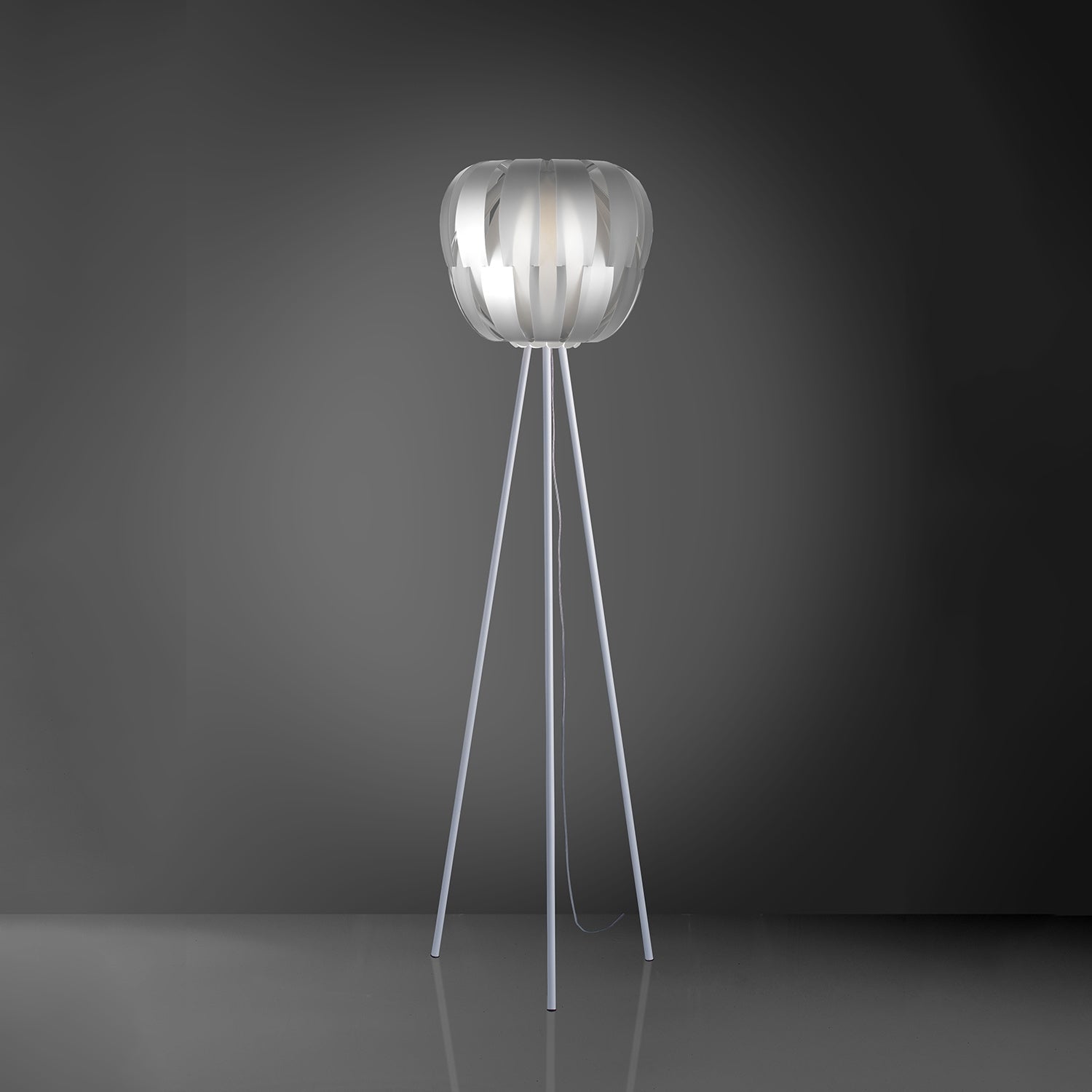 Piantana Moderna 3 Piediqueen Polilux ® Argento E Metallo 1 Luce E27