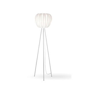 Piantana Moderna 3 Piediqueen Polilux ® Bianco E Metallo 1 Luce E27