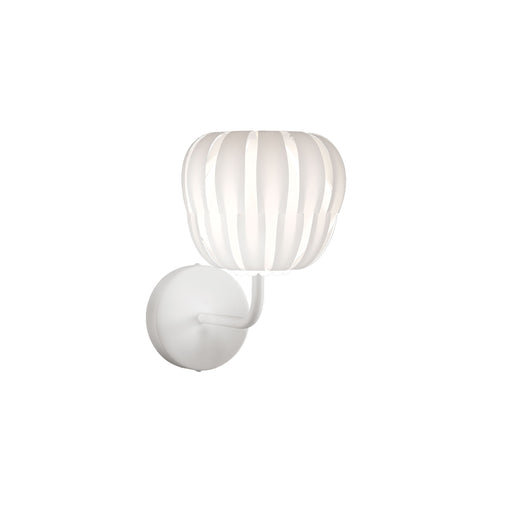 Applique Moderna Queen Polilux ® Bianco E Metallo 1 Luce E14