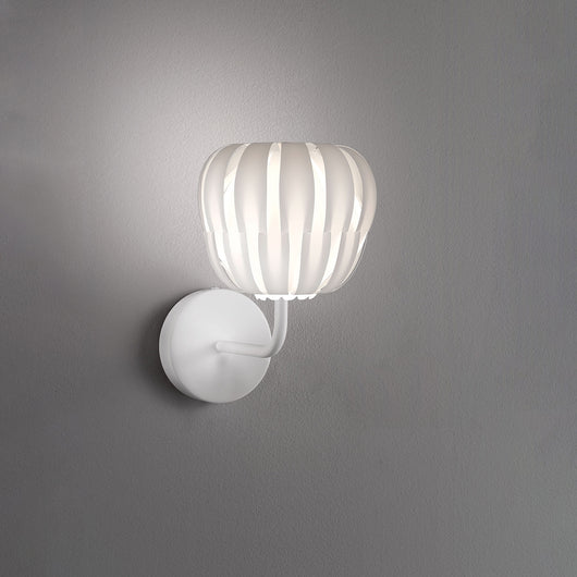 Applique Moderna Queen Polilux ® Bianco E Metallo 1 Luce E14