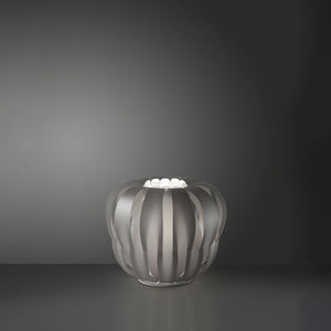 Piantana Moderna Queen Polilux ® Argento E Metallo Bianco 2 Luci E27