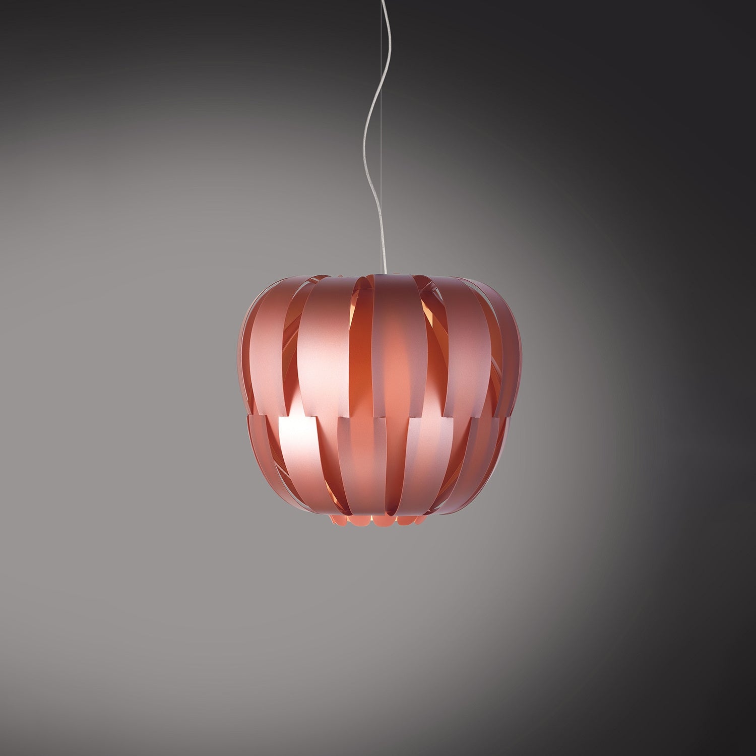 Sospensione Moderna Queen Polilux ® Pink Metal E Metallo Cromo 1 Luce E27