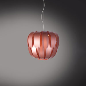 Sospensione Moderna Queen Polilux ® Pink Metal E Metallo Cromo 1 Luce E27