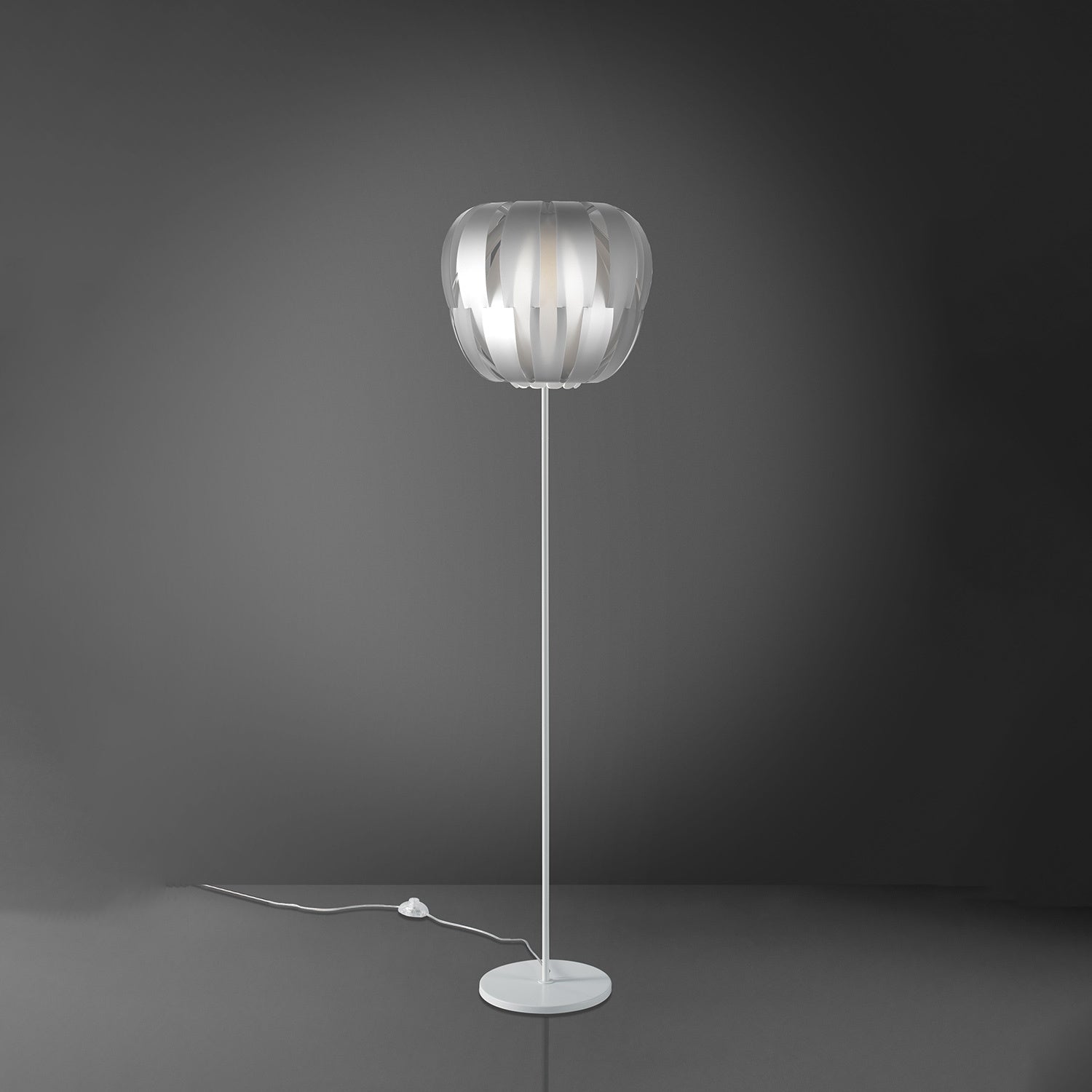 Piantana Moderna Queen Polilux ® Argento E Metallo 1 Luce E27