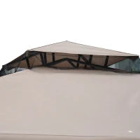 Gazebo da Giardino 3x3m con Zanzariera, Struttura in Metallo e Copertura in Poliestere, Talpa