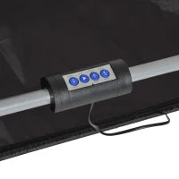 Canestri Basket con Tabellone LED, 4 Palloni e 8 Modalità di Gioco, 205x110x205 cm, Bianco e Nero