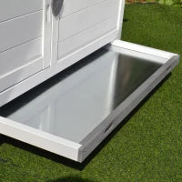 Gabbia per Galline con Corsa Tetto Impermeabile da Giardino, Pollaio per Galline Ovaiole da Esterno in Legno 166 x 124 x 112 cm