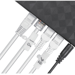 Elematic fascette con targhetta esterna per cablaggio confezione da 100 pezzi *** dimensioni 2,5 x 110 millimetri, co...