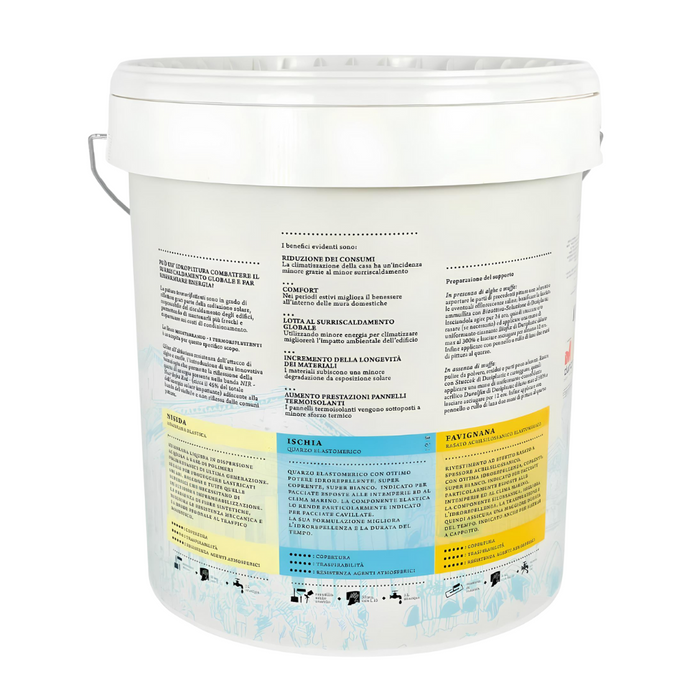 Nisida membrana elastica impermeabilizzante pedonabile termoriflettente antialga *** formato 4 lt, confezione 1