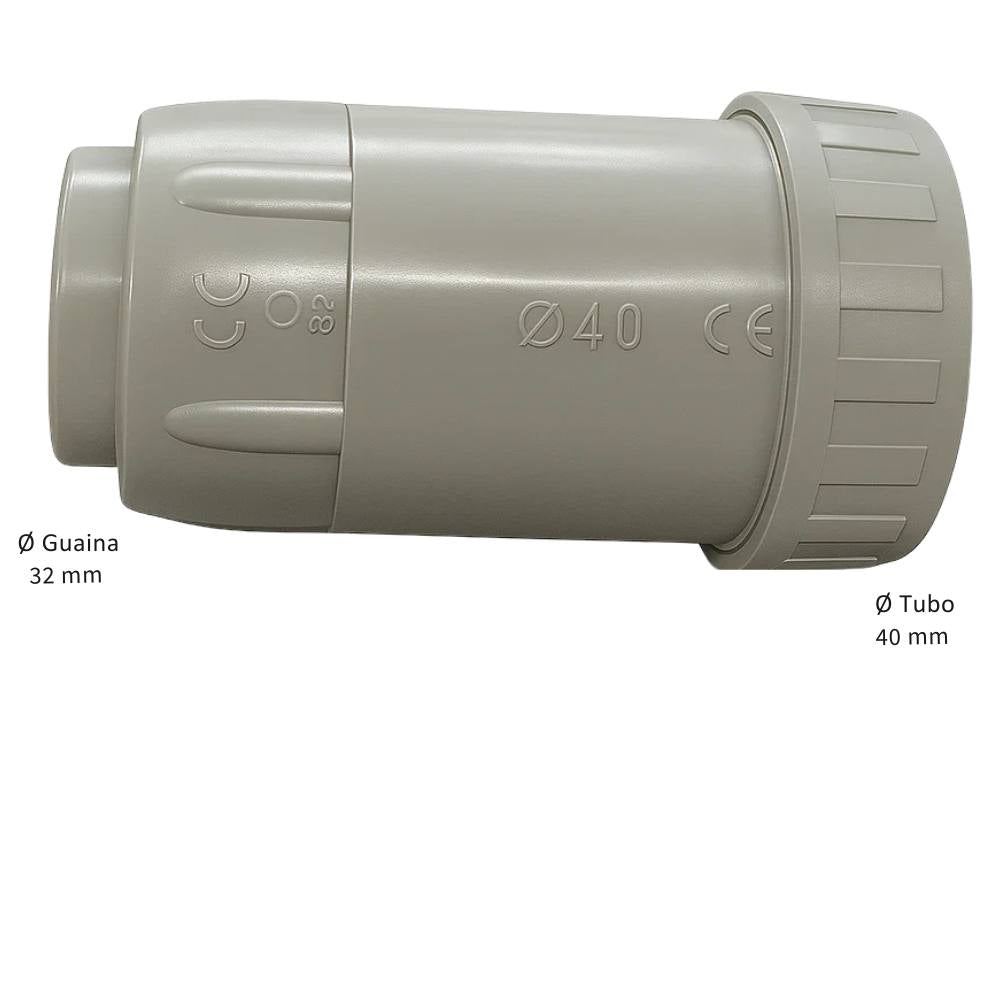Raccordo faeg tubo guaina ip65 per impianti elettrici durevole *** diametro tubo 40 millimetri , diametro guaina 32 m...