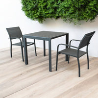 Tavolo In Alluminio Rosario 80X80 Cm Antracite