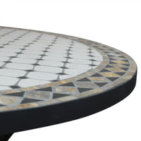 Tavolo Ceramica E Ferro Verniciato Rotondo Prometeo Ø 110 Cm