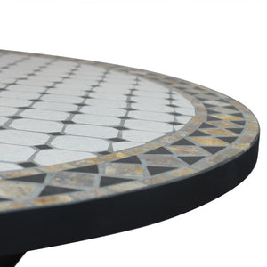 Tavolo Ceramica E Ferro Verniciato Rotondo Prometeo Ø 110 Cm