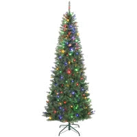 Albero di Natale 210 cm Illuminato con 350 Luci Bianche e Colorate, 9 Modalità di Illuminazione